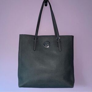 Michael Kors Saffiano Leather Shoulder Bag Tote Gray